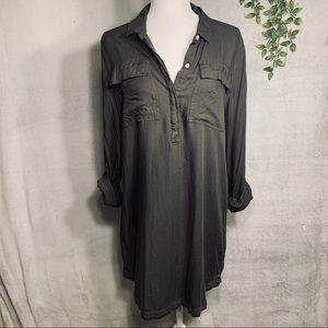 SO | Forest Green Shirt Dress